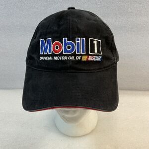 Mobile 1 NASCAR Red Pegasus Black Adjustable Ballcap Hat GnuFashion